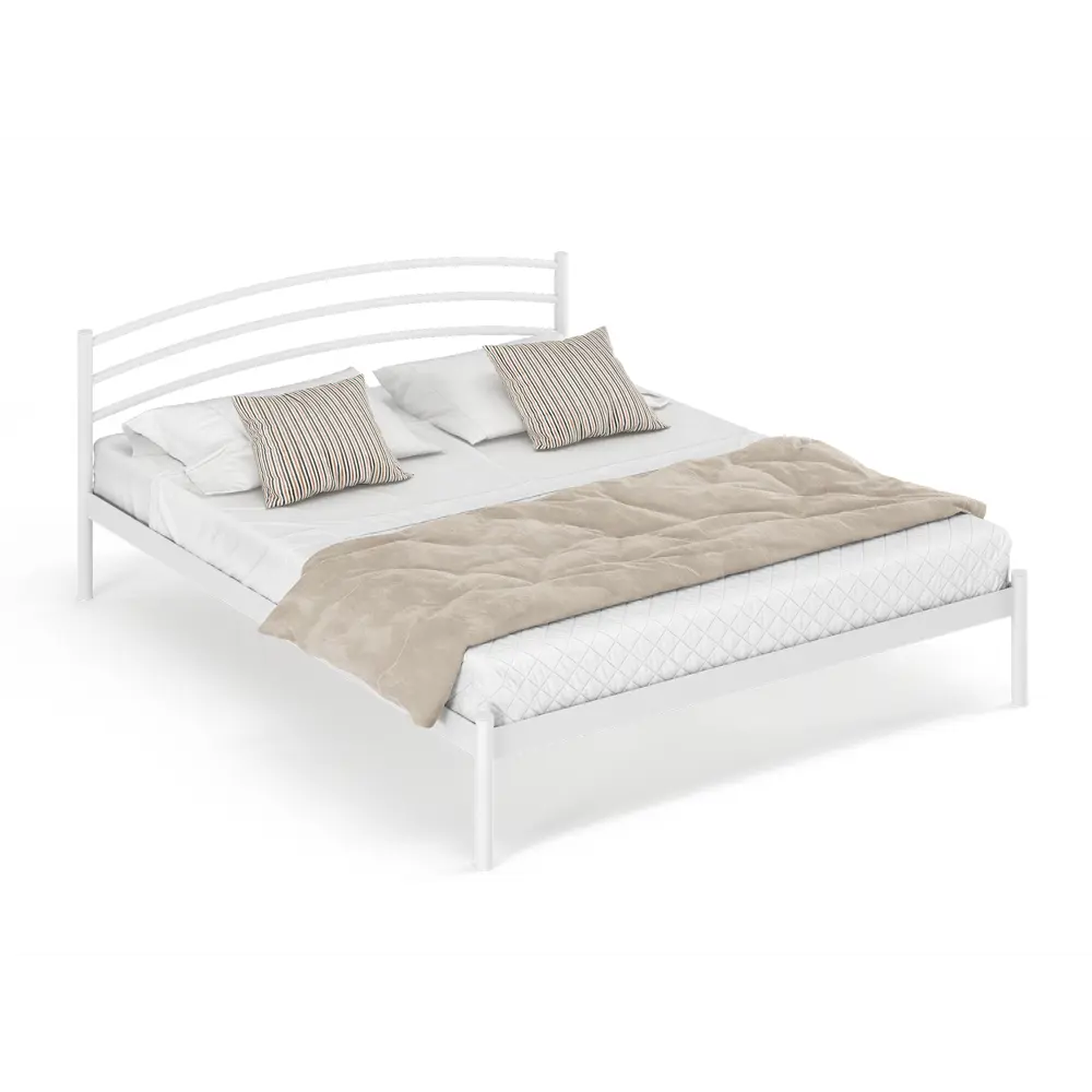 Фото Кровать Стиллмет Эко 200x120 см ортопедическое основание цвет белый Фото Кровать Стиллмет Эко 200x120 см ортопедическое основание цвет белый