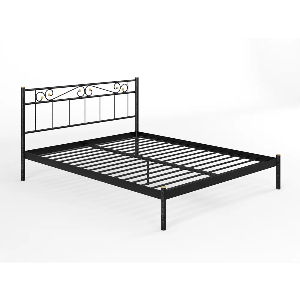 Фото 4 Кровать Стиллмет Эсмеральда 200x140 см металлическое основание цвет черный Фото 4 Кровать Стиллмет Эсмеральда 200x140 см металлическое основание цвет черный