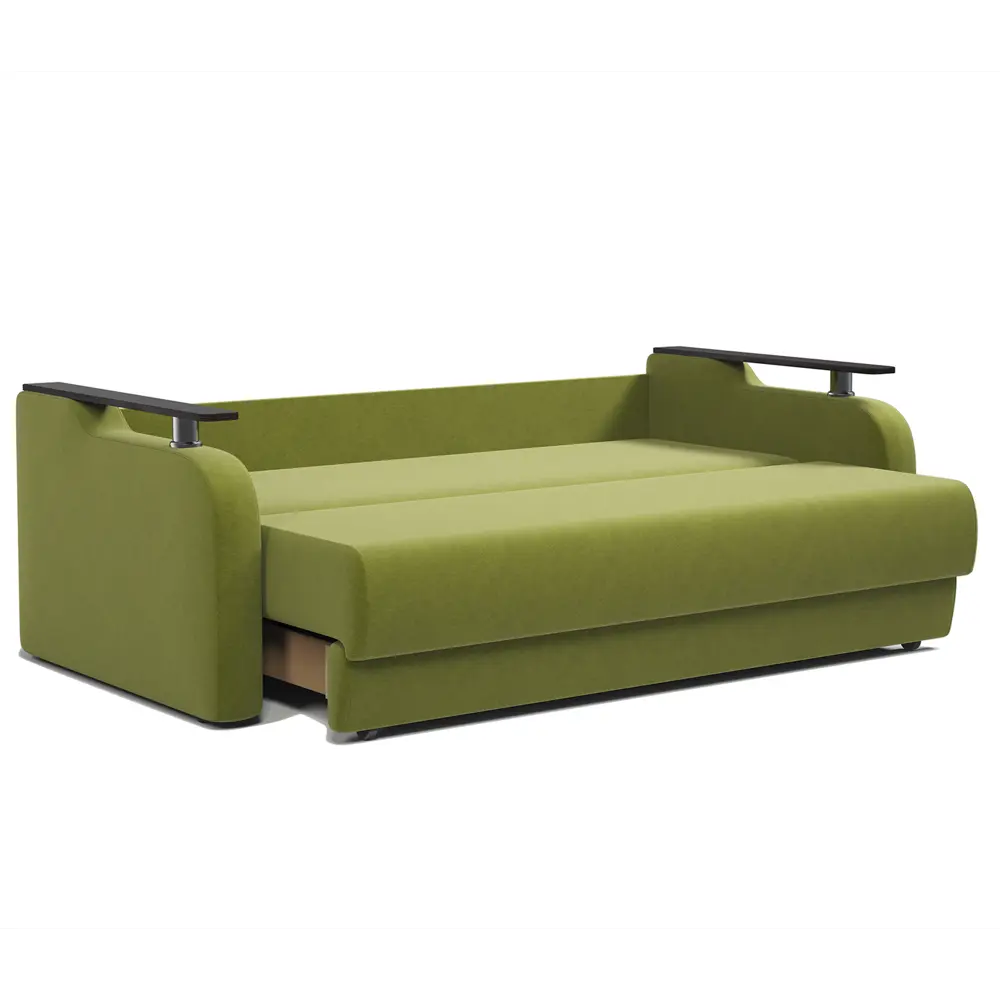 Фото 5 Диван раскладной Гамма Грант Д 120 224x92x99 см велюр цвет зеленый Фото 5 Диван раскладной Гамма Грант Д 120 224x92x99 см велюр цвет зеленый