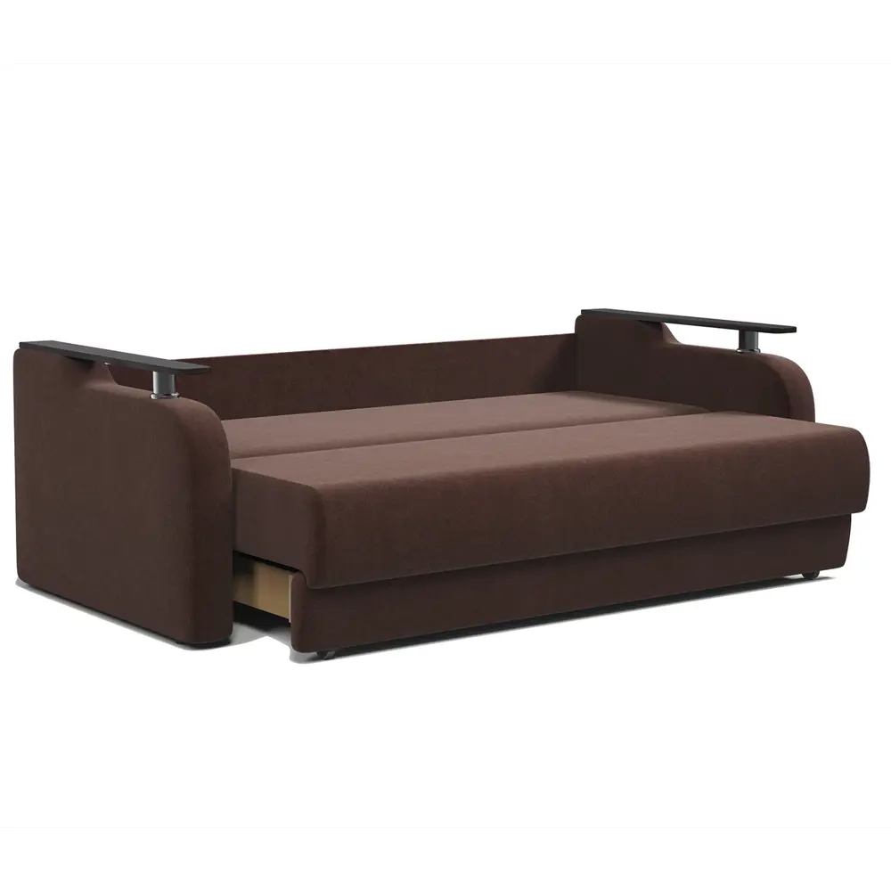 Фото 5 Диван раскладной Гамма Грант Д 140 224x102x109 см велюр цвет шоколадный Фото 5 Диван раскладной Гамма Грант Д 140 224x102x109 см велюр цвет шоколадный