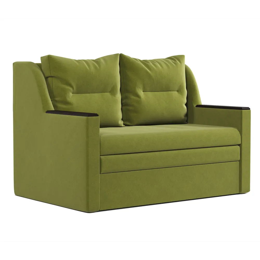 Фото Диван раскладной Гамма Дуэт 142x93x94 см велюр цвет зеленый Фото Диван раскладной Гамма Дуэт 142x93x94 см велюр цвет зеленый