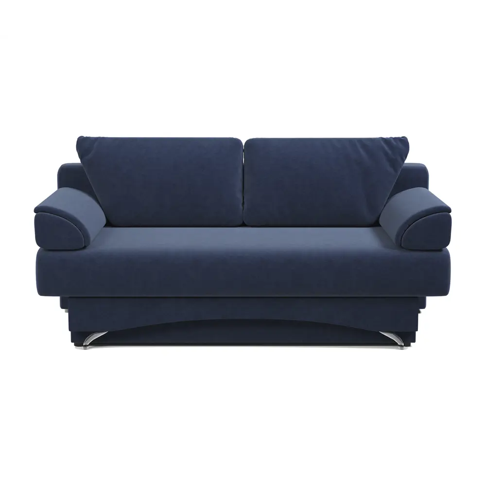Фото 2 Диван раскладной Гамма Евро 130 190x69x87 см велюр цвет синий Фото 2 Диван раскладной Гамма Евро 130 190x69x87 см велюр цвет синий