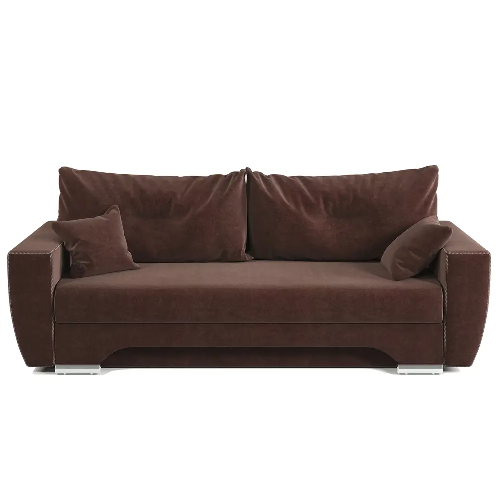Фото 2 Диван раскладной Гамма ЕвроШаг 235x75x103 см велюр цвет шоколадный Фото 2 Диван раскладной Гамма ЕвроШаг 235x75x103 см велюр цвет шоколадный