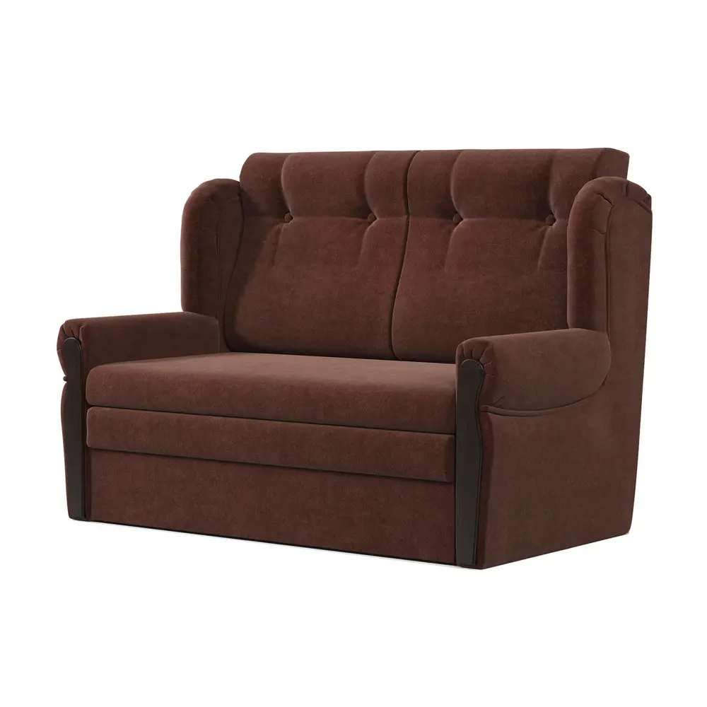 Фото 3 Диван раскладной Гамма Классика 2М 146x101x83 см велюр цвет шоколадный