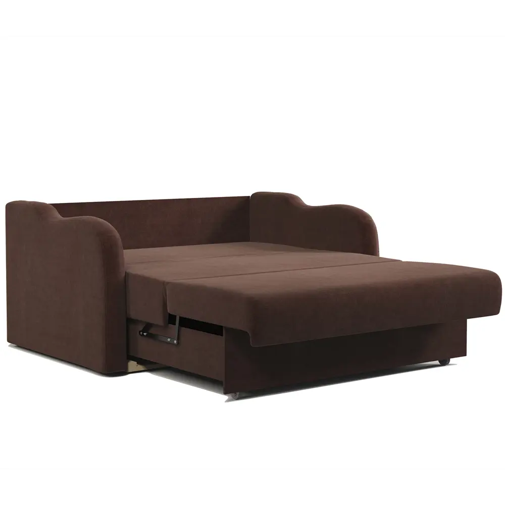 Фото 5 Диван раскладной Гамма Коломбо 160x95x110 см велюр цвет шоколадный Фото 5 Диван раскладной Гамма Коломбо 160x95x110 см велюр цвет шоколадный
