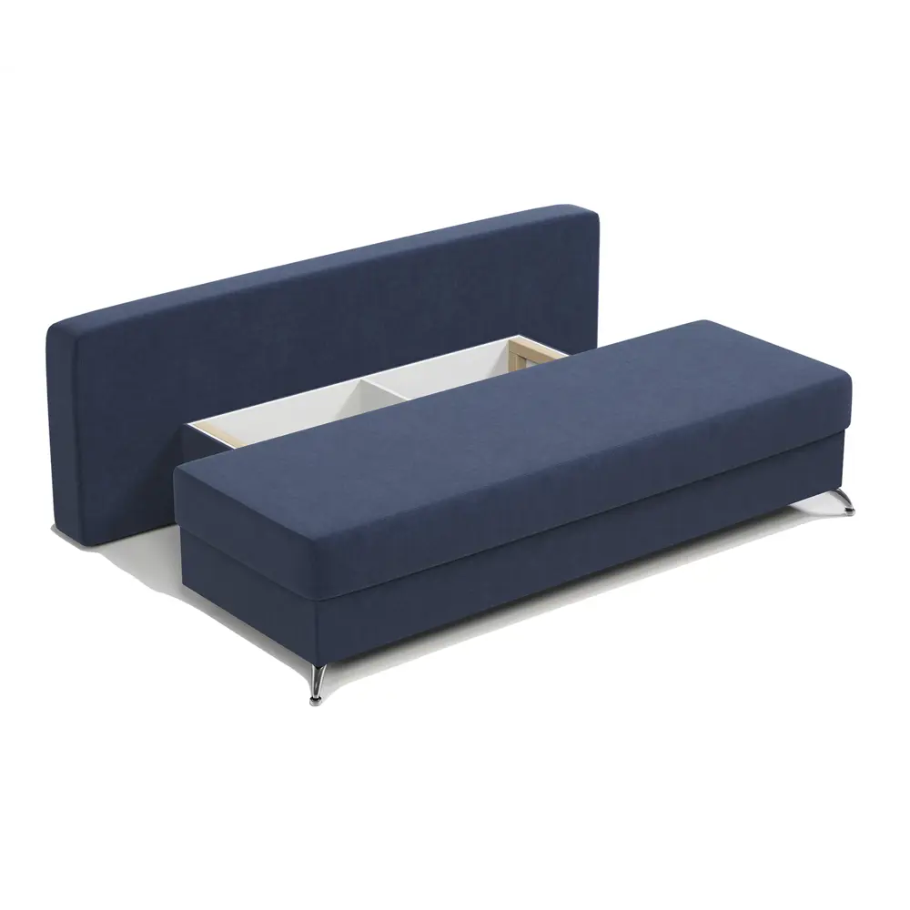 Фото 4 Диван раскладной Гамма Лайт 198x78x81 см велюр цвет синий Фото 4 Диван раскладной Гамма Лайт 198x78x81 см велюр цвет синий