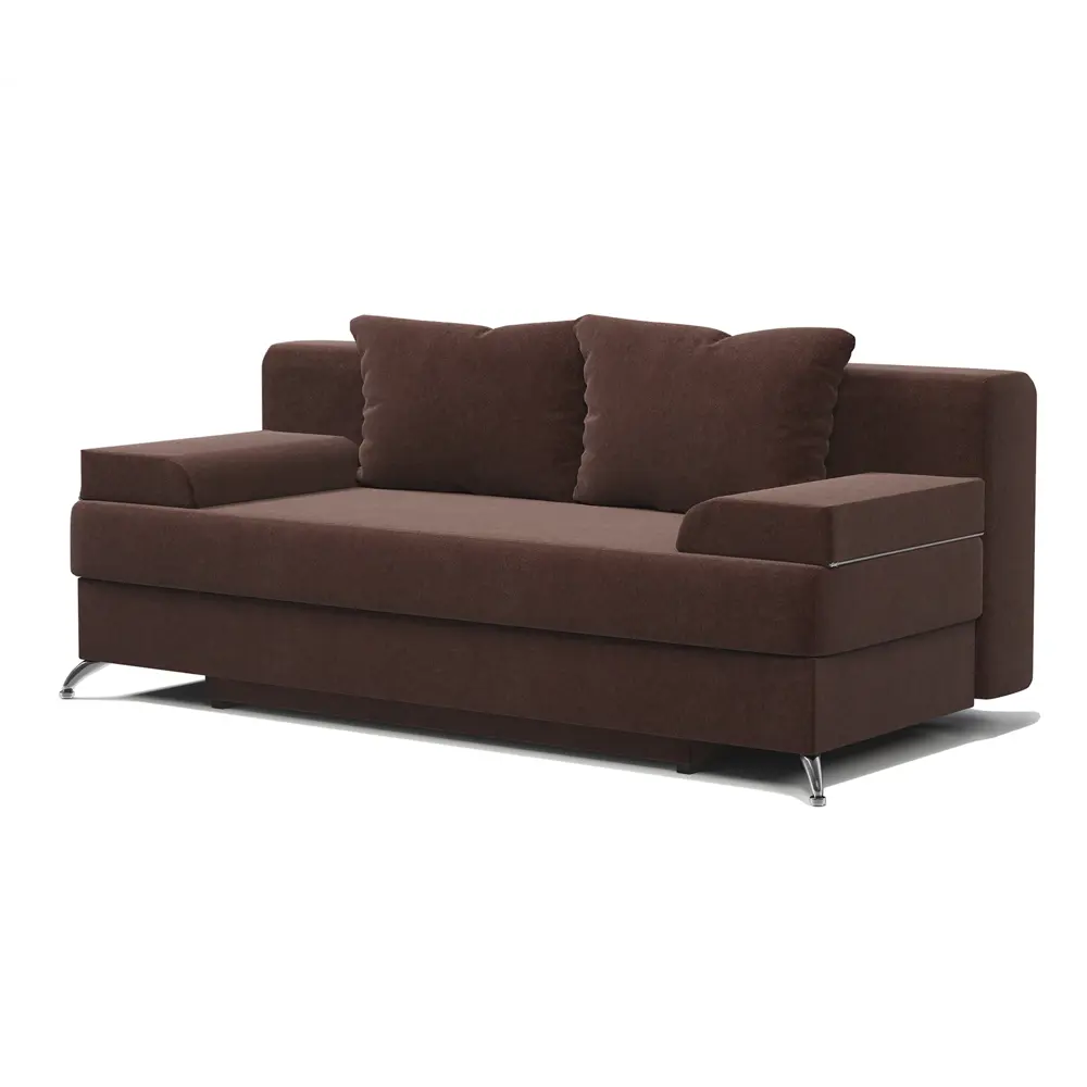 Фото 3 Диван раскладной Гамма Лайт 198x78x81 см велюр цвет шоколадный Фото 3 Диван раскладной Гамма Лайт 198x78x81 см велюр цвет шоколадный