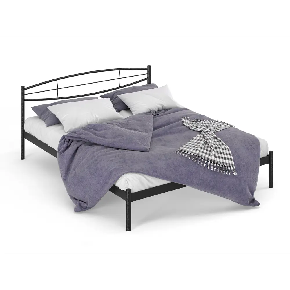Фото Кровать Стиллмет Аура 200x160 см металлическое основание цвет черный Фото Кровать Стиллмет Аура 200x160 см металлическое основание цвет черный