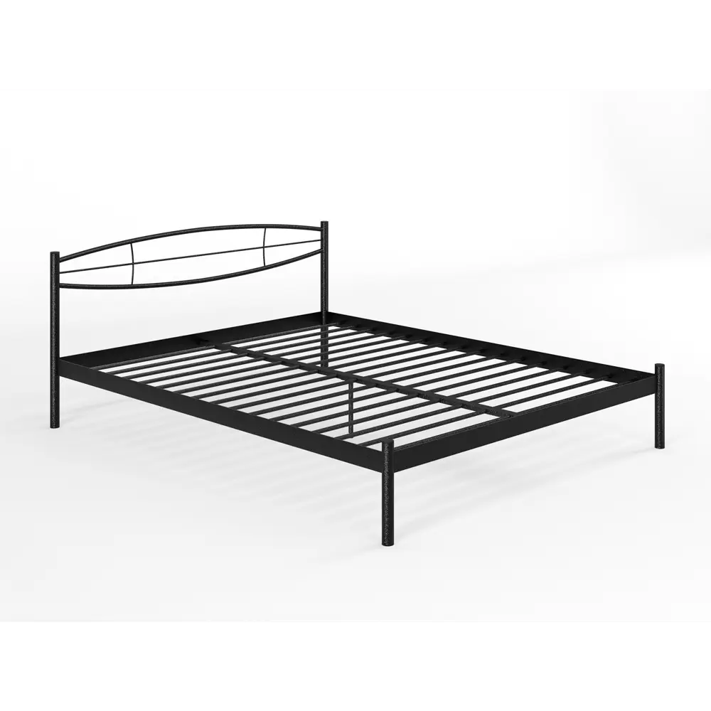 Фото 2 Кровать Стиллмет Аура 200x160 см металлическое основание цвет черный Фото 2 Кровать Стиллмет Аура 200x160 см металлическое основание цвет черный