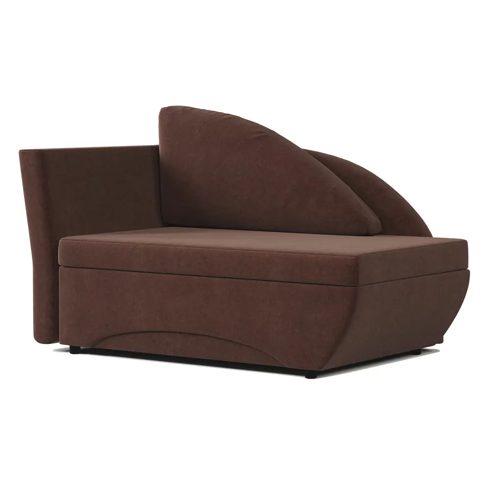 Фото 2 Кушетка Гамма Трио угол левый 152x82x87 см велюр цвет шоколадный Фото 2 Кушетка Гамма Трио угол левый 152x82x87 см велюр цвет шоколадный