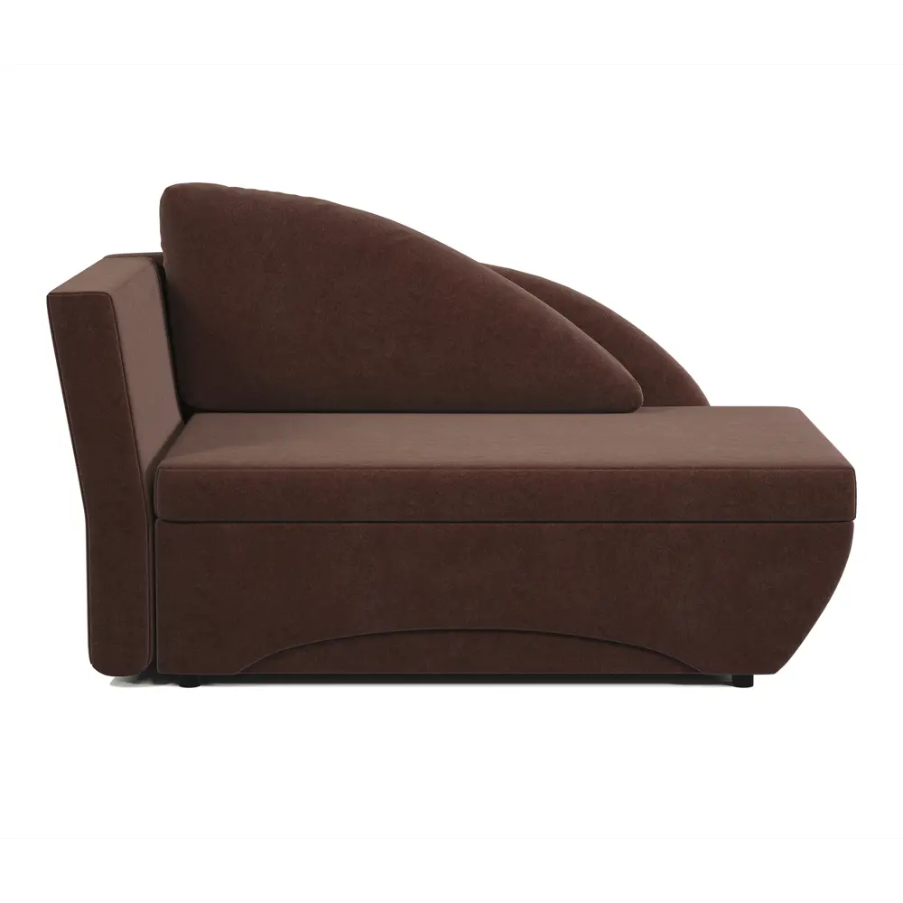 Фото 3 Кушетка Гамма Трио угол левый 152x82x87 см велюр цвет шоколадный Фото 3 Кушетка Гамма Трио угол левый 152x82x87 см велюр цвет шоколадный