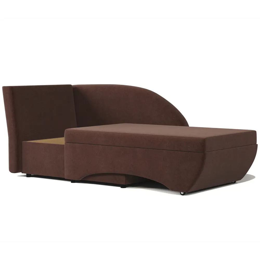 Фото 4 Кушетка Гамма Трио угол левый 152x82x87 см велюр цвет шоколадный Фото 4 Кушетка Гамма Трио угол левый 152x82x87 см велюр цвет шоколадный