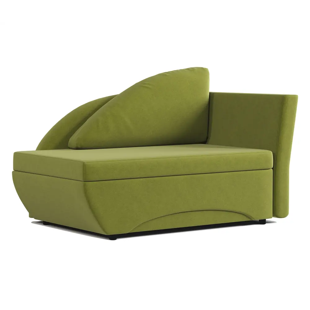 Фото Кушетка Гамма Трио угол правый 152x82x87 см велюр цвет зеленый Фото Кушетка Гамма Трио угол правый 152x82x87 см велюр цвет зеленый