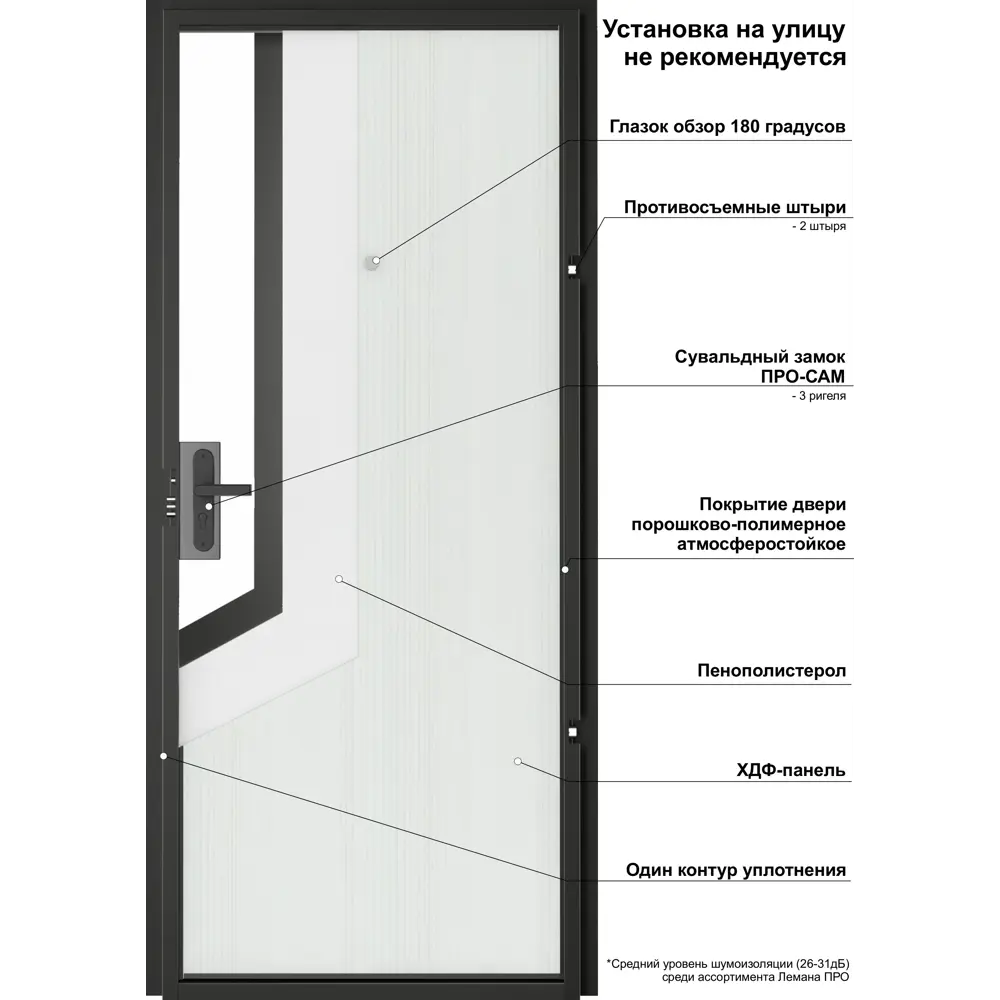 Фото 2 Дверь входная металлическая Спец Pro 86x206 см левая букле