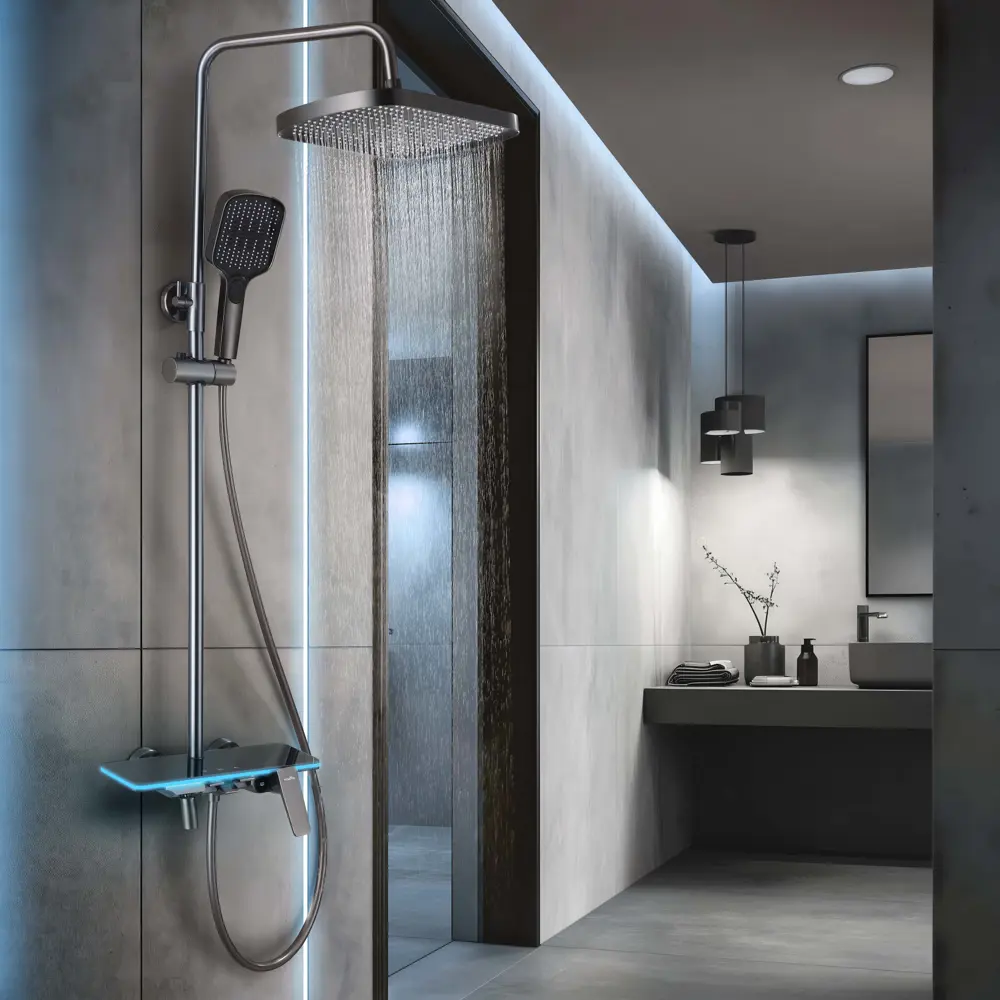 Фото 13 Душевая система Tokito TOK-RAI-1025 3 режимная цвет вороненая сталь Фото 13 Душевая система Tokito TOK-RAI-1025 3 режимная цвет вороненая сталь