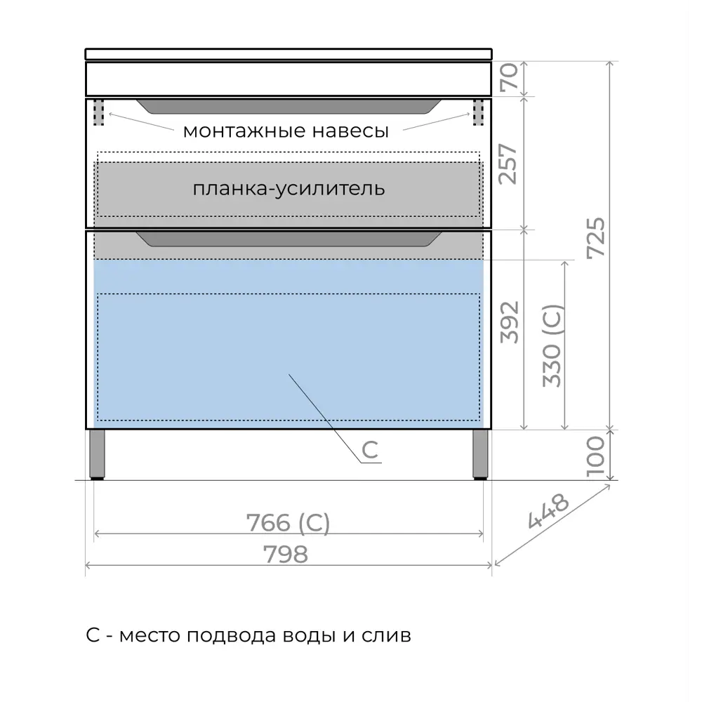Фото 6 Тумба под раковину напольная Style line ЛС-00002398 99.8см цвет тауп темный эмаль Фото 6 Тумба под раковину напольная Style line ЛС-00002398 99.8см цвет тауп темный эмаль
