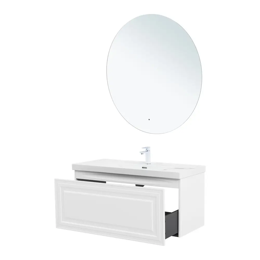 Фото 13 Тумба под раковину подвесная Aquanet 00345484 108.5см цвет белый сатин Фото 13 Тумба под раковину подвесная Aquanet 00345484 108.5см цвет белый сатин