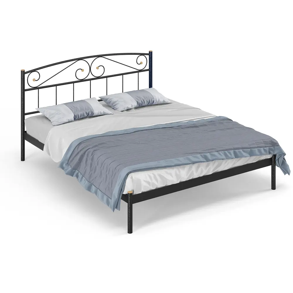 Фото Кровать Стиллмет Никса 200x140 см металлическое основание цвет черный Фото Кровать Стиллмет Никса 200x140 см металлическое основание цвет черный