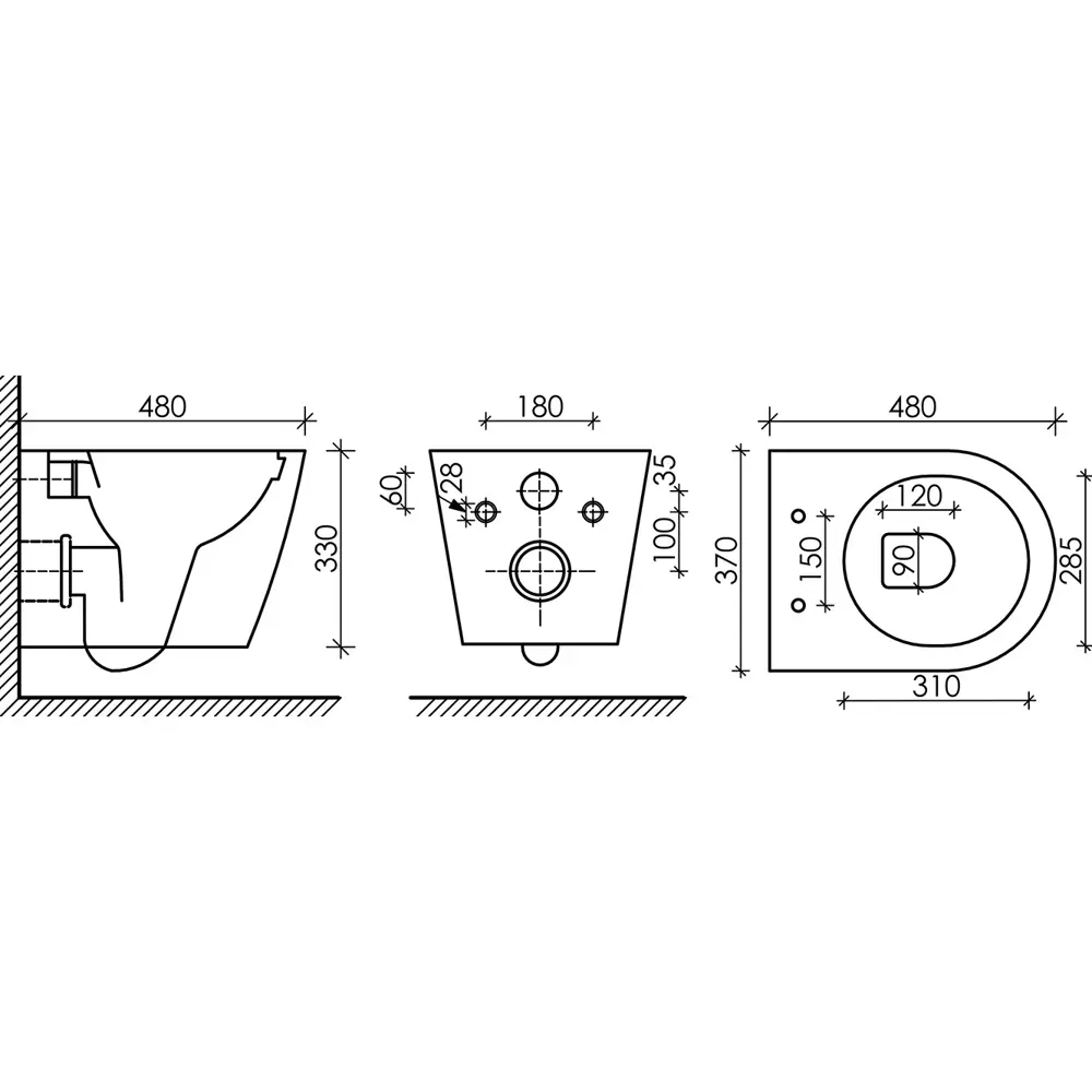 Фото 6 Комплект инсталляции 3 в 1 Enio Tecnico EN8050052 с унитазом подвесным Ceramica Nova Forma CN3011 и кнопка белая матовая Cubo Фото 6 Комплект инсталляции 3 в 1 Enio Tecnico EN8050052 с унитазом подвесным Ceramica Nova Forma CN3011 и кнопка белая матовая Cubo