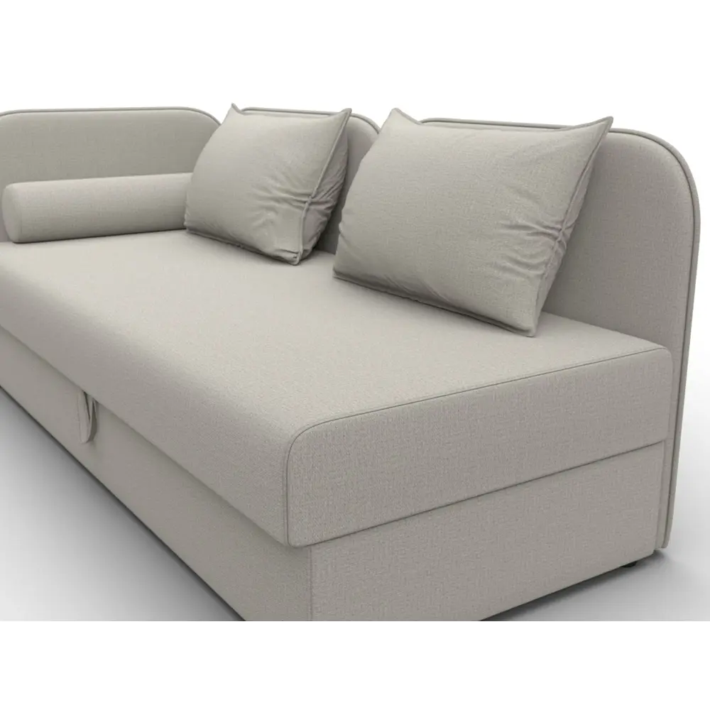 Фото 4 Тахта Лига диванов Лига-094 НПБ 132525L 194x46x89 см рогожка цвет амур 02 бежевый Фото 4 Тахта Лига диванов Лига-094 НПБ 132525L 194x46x89 см рогожка цвет амур 02 бежевый