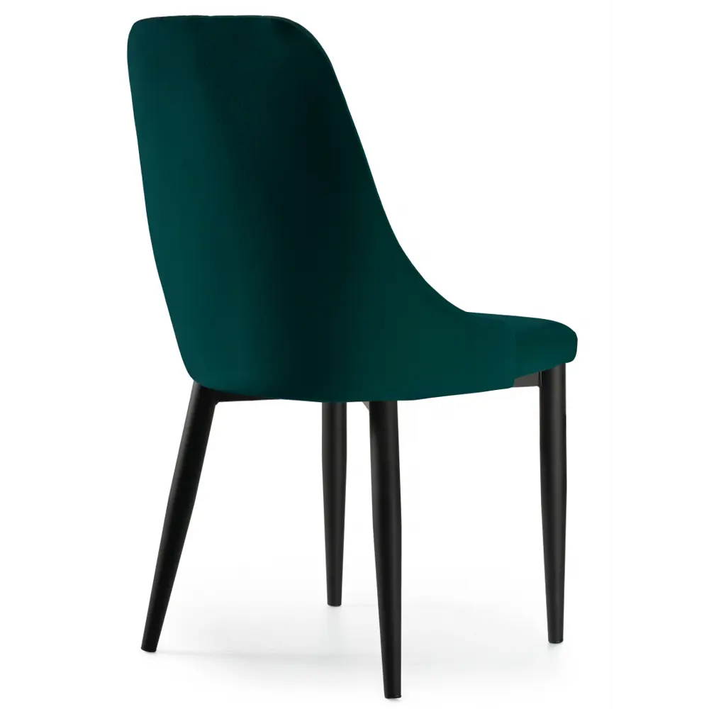 Фото 6 Стул Woodville Kora 47x89x57 см велюр цвет черный/зеленый Фото 6 Стул Woodville Kora 47x89x57 см велюр цвет черный/зеленый