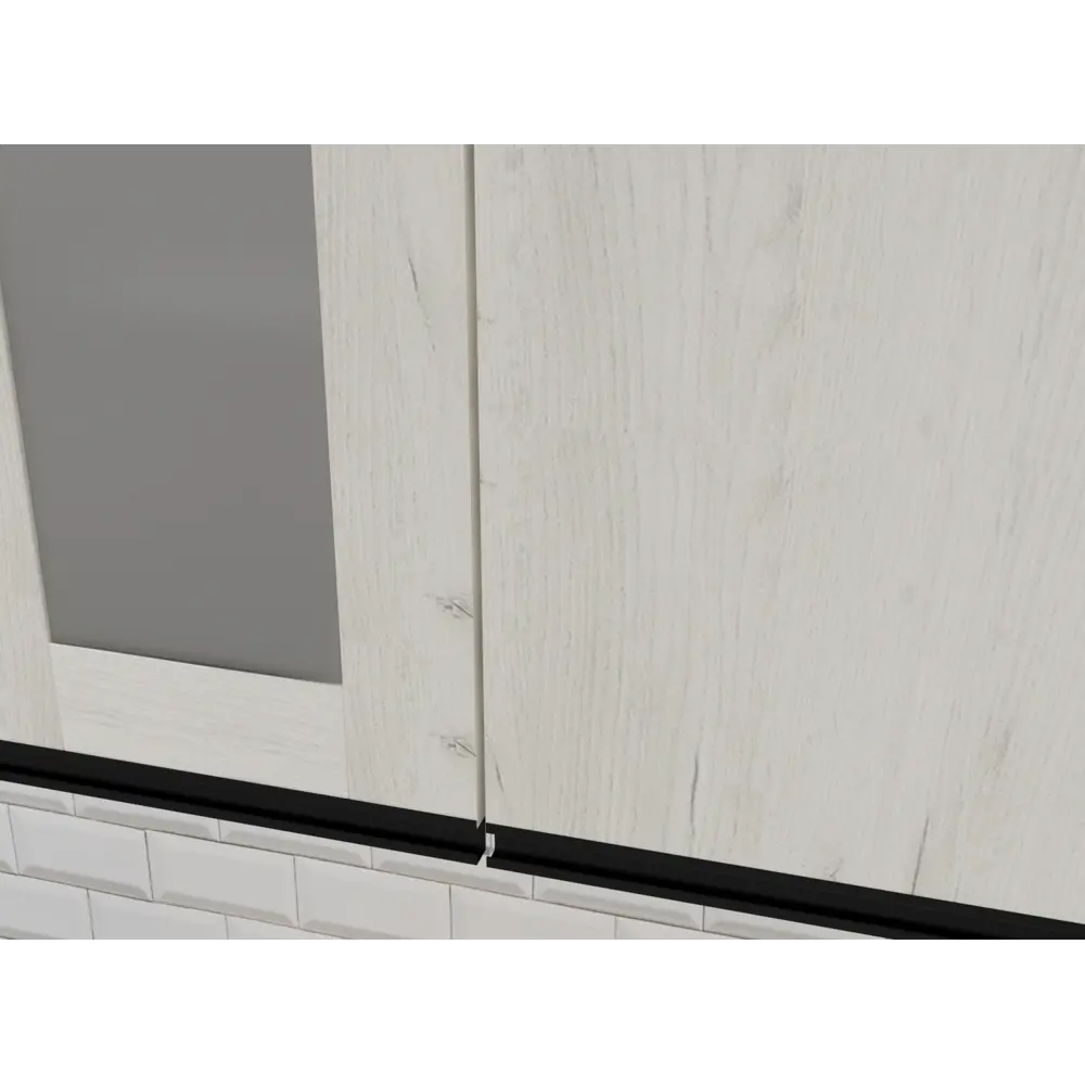 Фото 6 Кухонный гарнитур Медиум/амели Герда Амели медиум 140x217x60 см ЛДСП цвет беленый дуб / белый