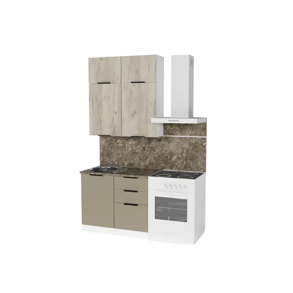 Фото Кухонный гарнитур Мини/альба Герда Альба мини 100x217x60 см ЛДСП цвет мокко Фото Кухонный гарнитур Мини/альба Герда Альба мини 100x217x60 см ЛДСП цвет мокко