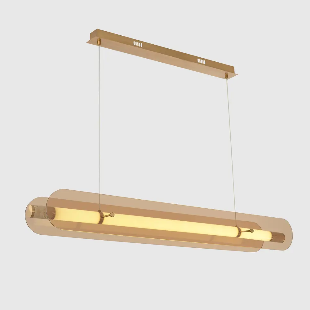 Фото Светильник подвесной светодиодный Crystal lux Amarillo sp70w led brass 23 м² нейтральный белый свет цвет латунь Фото Светильник подвесной светодиодный Crystal lux Amarillo sp70w led brass 23 м² нейтральный белый свет цвет латунь