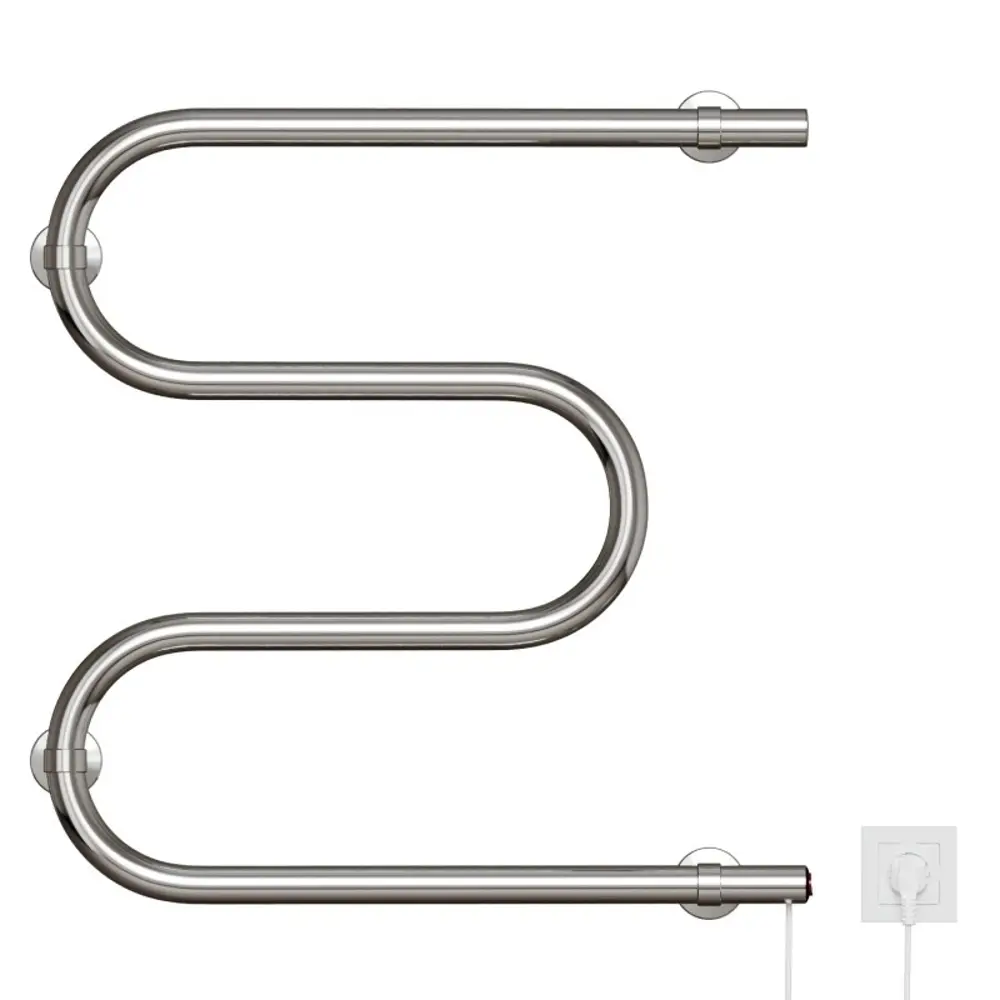 Фото 2 Полотенцесушитель электрический Mixline SIMPLE 600x525 мм 184 Вт M-образный цвет серый