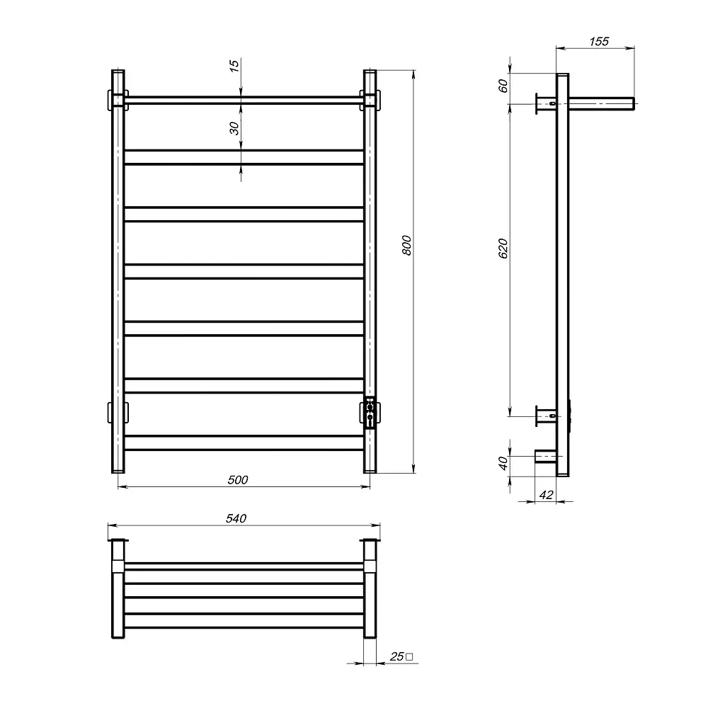 Фото 5 Полотенцесушитель электрический Mixline TRIUMPH 540x800 мм 545 Вт с полкой лесенка цвет белый Фото 5 Полотенцесушитель электрический Mixline TRIUMPH 540x800 мм 545 Вт с полкой лесенка цвет белый