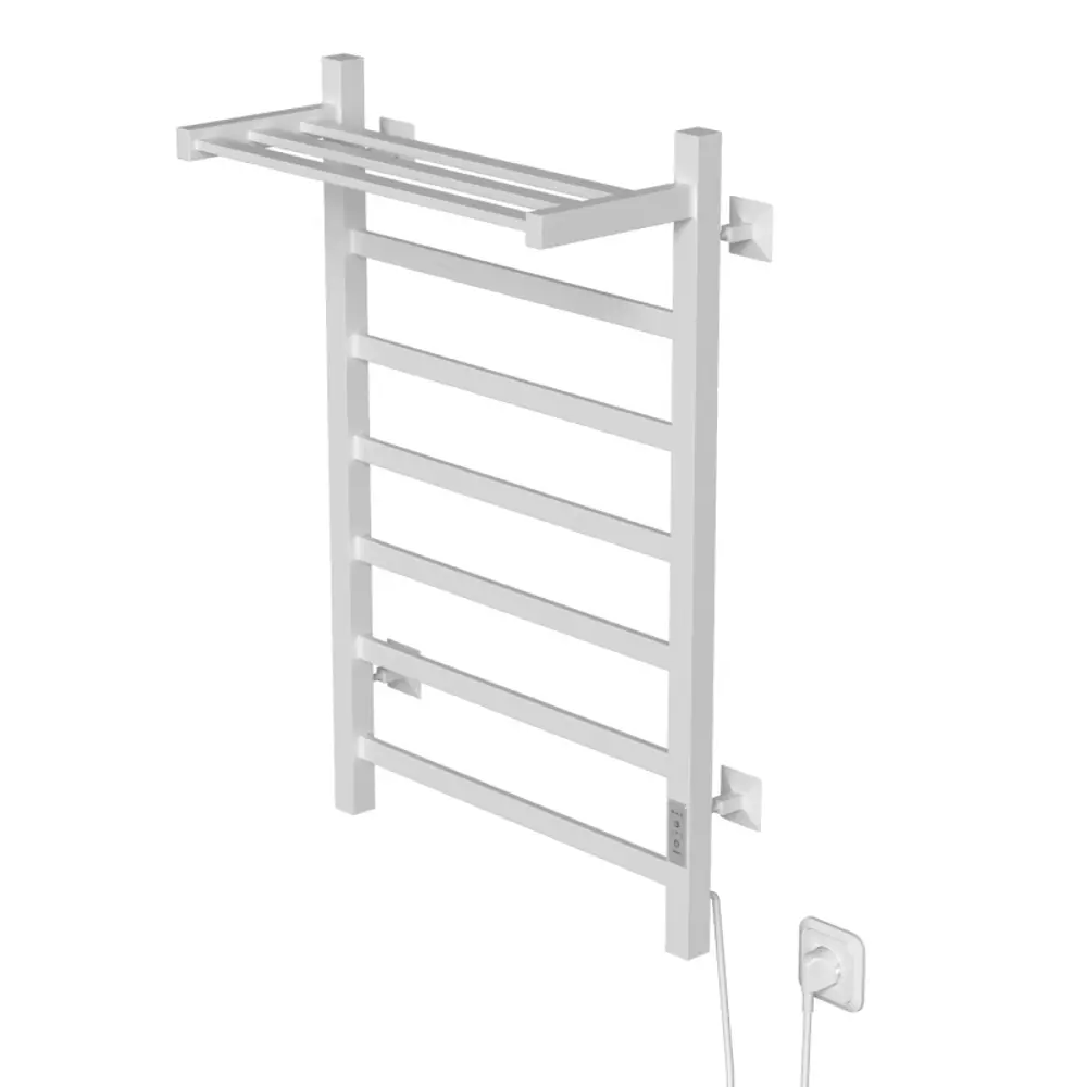 Фото 4 Полотенцесушитель электрический Mixline TRIUMPH 540x800 мм 545 Вт с полкой лесенка цвет белый Фото 4 Полотенцесушитель электрический Mixline TRIUMPH 540x800 мм 545 Вт с полкой лесенка цвет белый