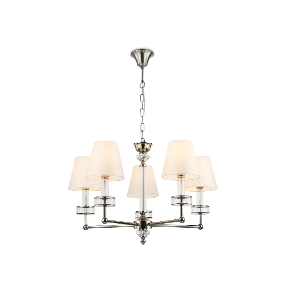 Фото Люстра подвесная Ambrella light High Lh71001 5 ламп 18 м² цвет белый никель Фото Люстра подвесная Ambrella light High Lh71001 5 ламп 18 м² цвет белый никель