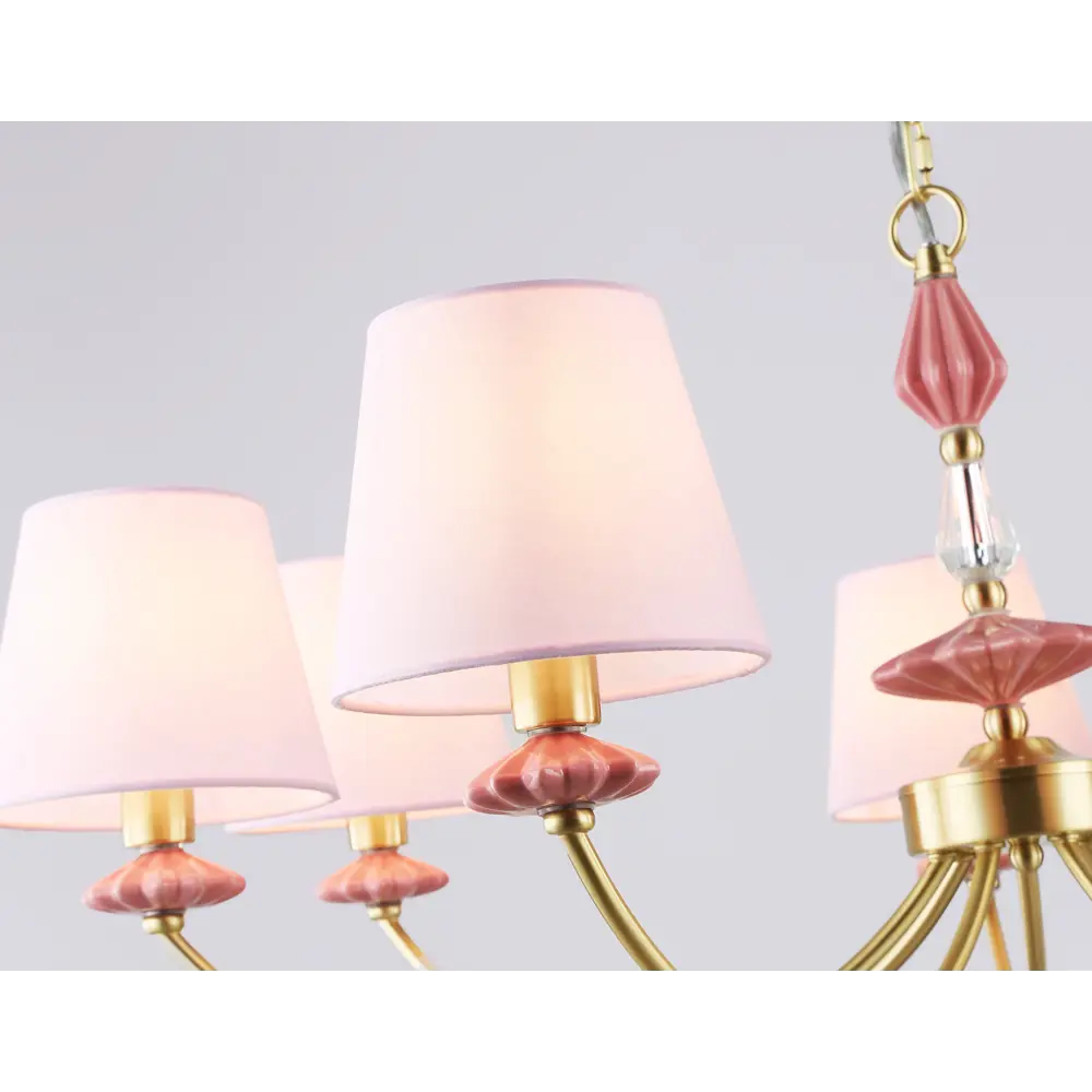 Фото 2 Люстра подвесная Ambrella light High Lh75025 7 ламп 28 м² цвет розовый латунь