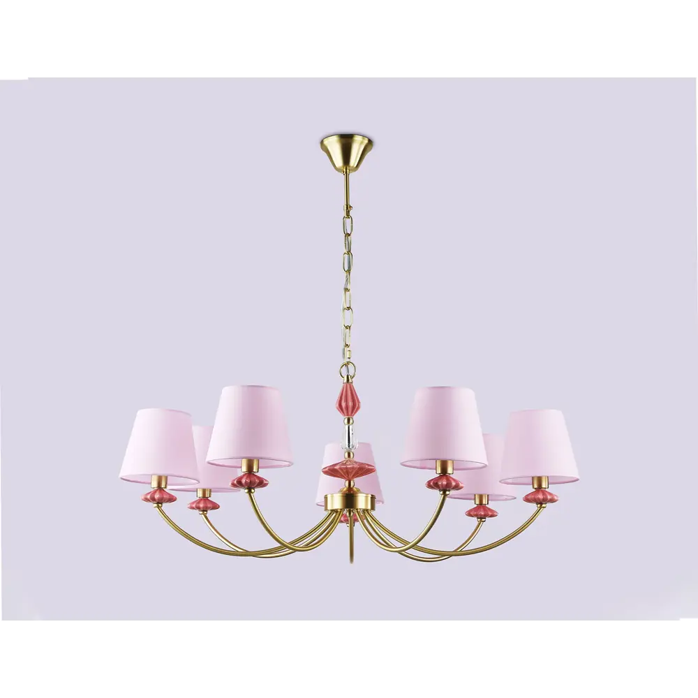 Фото 3 Люстра подвесная Ambrella light High Lh75025 7 ламп 28 м² цвет розовый латунь
