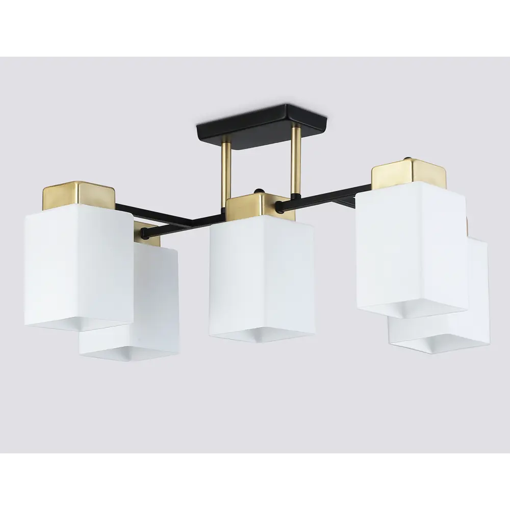 Фото 4 Люстра на штанге Ambrella light Traditional Tr303048 5 ламп 10 м² цвет черный золотой Фото 4 Люстра на штанге Ambrella light Traditional Tr303048 5 ламп 10 м² цвет черный золотой