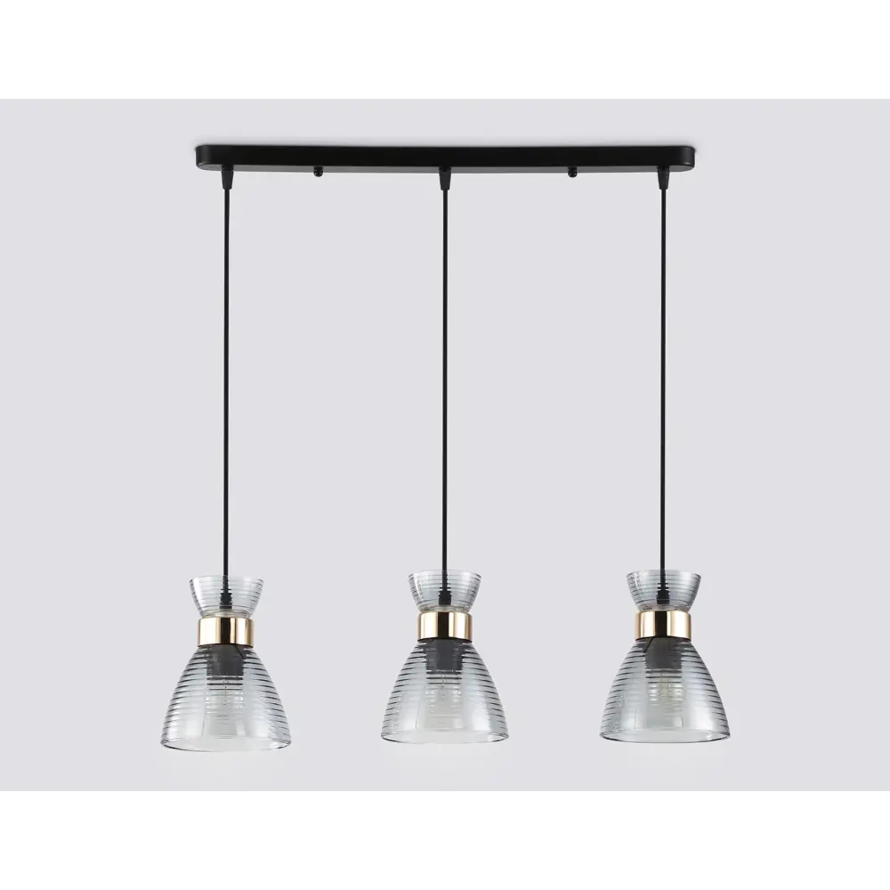 Фото 3 Светильник подвесной Ambrella light Traditional Tr3407 3 лампы 6 м² цвет золото черный дымчатый