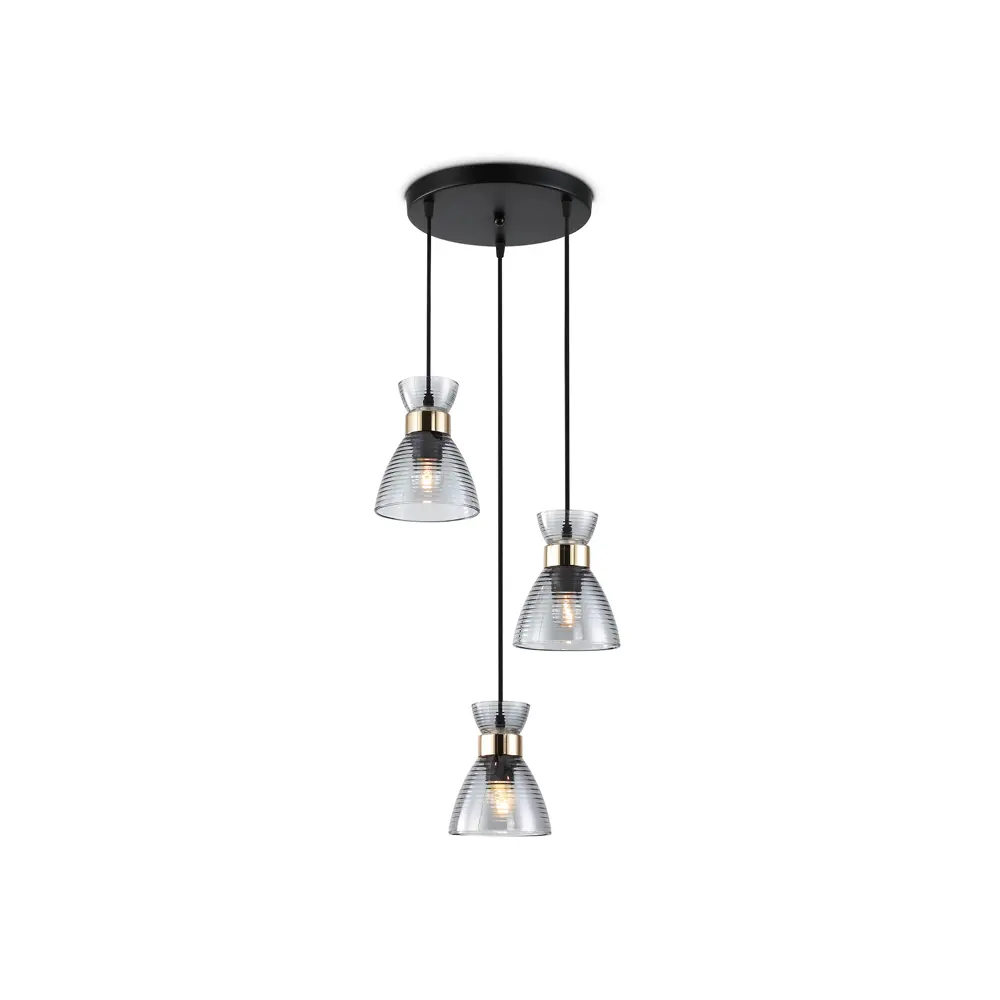 Фото Светильник подвесной Ambrella light Traditional Tr3408 3 лампы 6 м² цвет золото черный дымчатый Фото Светильник подвесной Ambrella light Traditional Tr3408 3 лампы 6 м² цвет золото черный дымчатый
