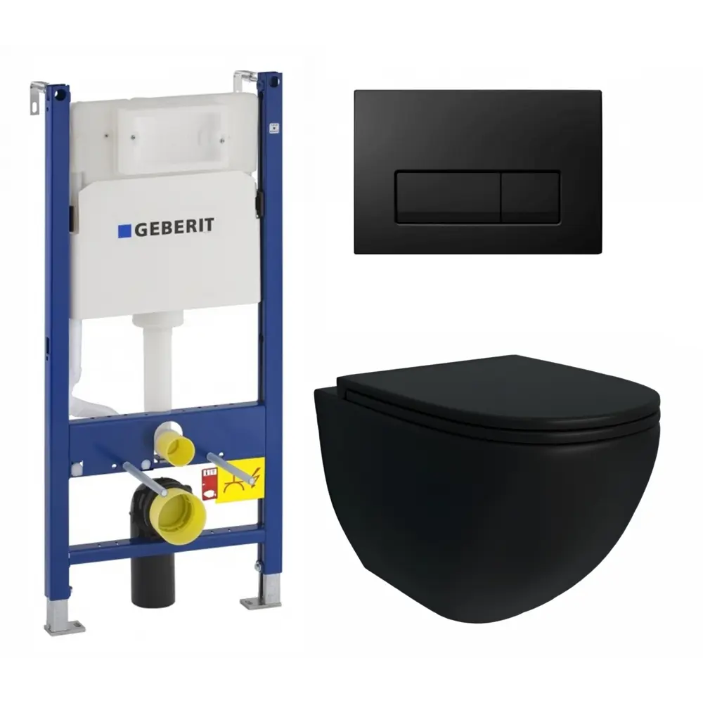 Фото Комплект инсталляция с унитазом Geberit 681729 цвет черный