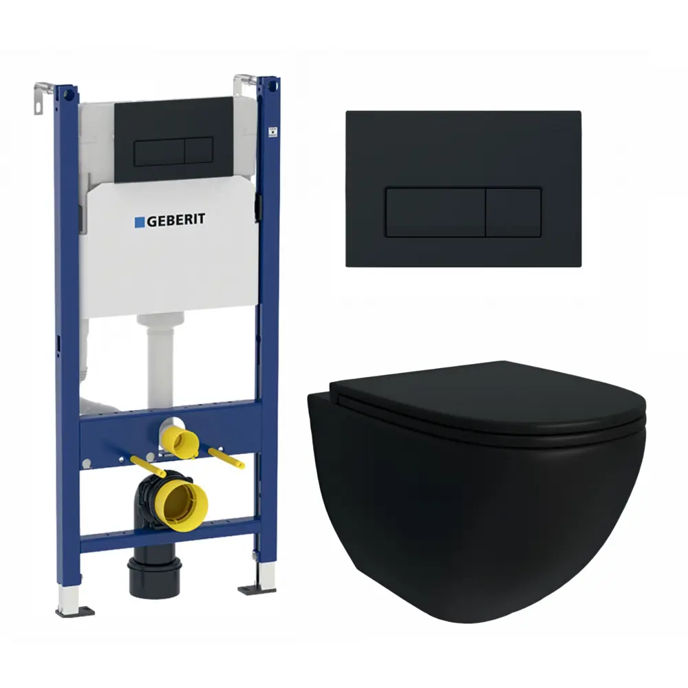 Фото Комплект инсталляция с унитазом Geberit 681734 цвет черный
