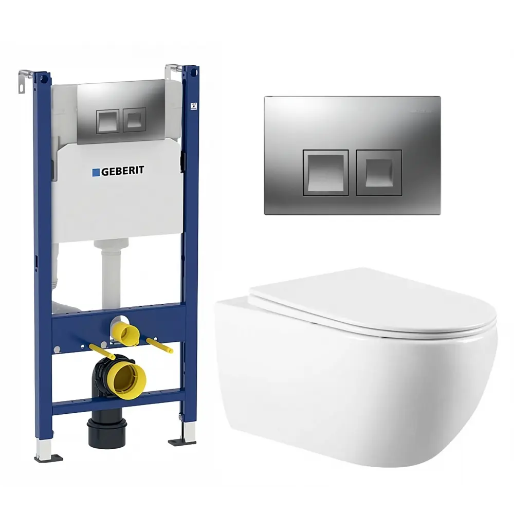 Фото Комплект инсталляция с унитазом Geberit 594707 цвет белый