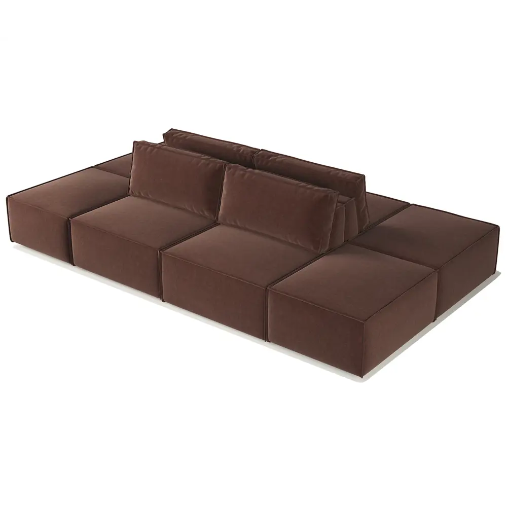 Фото 5 Диван модульный Гамма Шарм 25 340x70x180 см велюр цвет дрим шоколад Фото 5 Диван модульный Гамма Шарм 25 340x70x180 см велюр цвет дрим шоколад