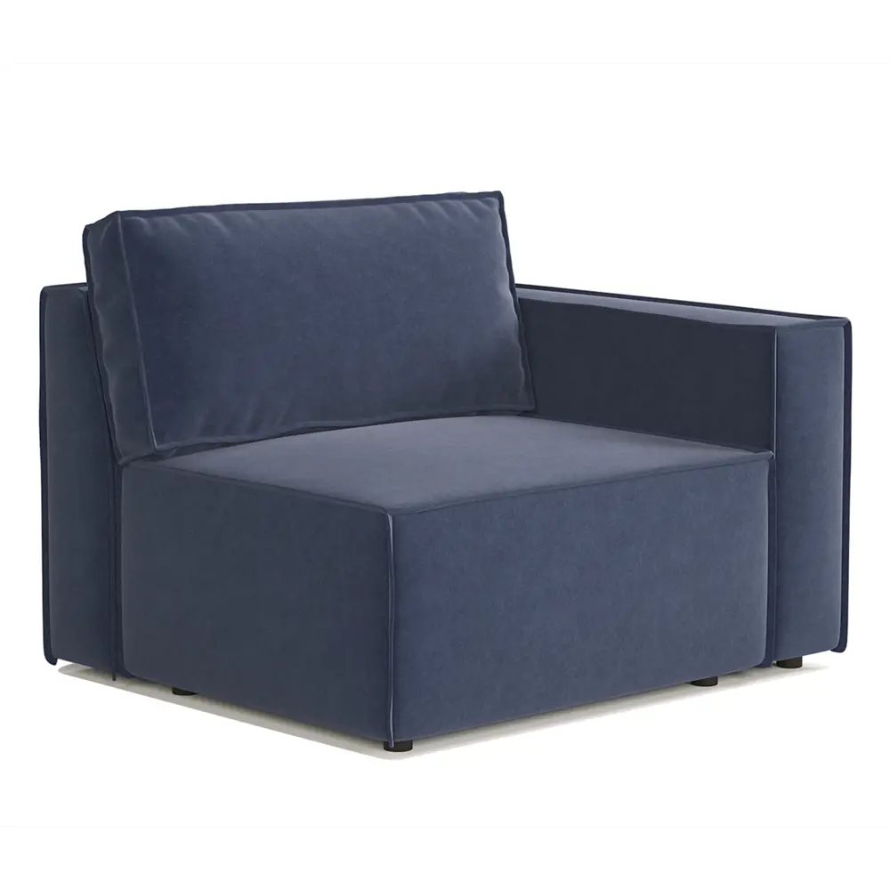 Фото Диван модульный Гамма Шарм 25 правый 116x70x95 см велюр цвет ультра миднайт Фото Диван модульный Гамма Шарм 25 правый 116x70x95 см велюр цвет ультра миднайт