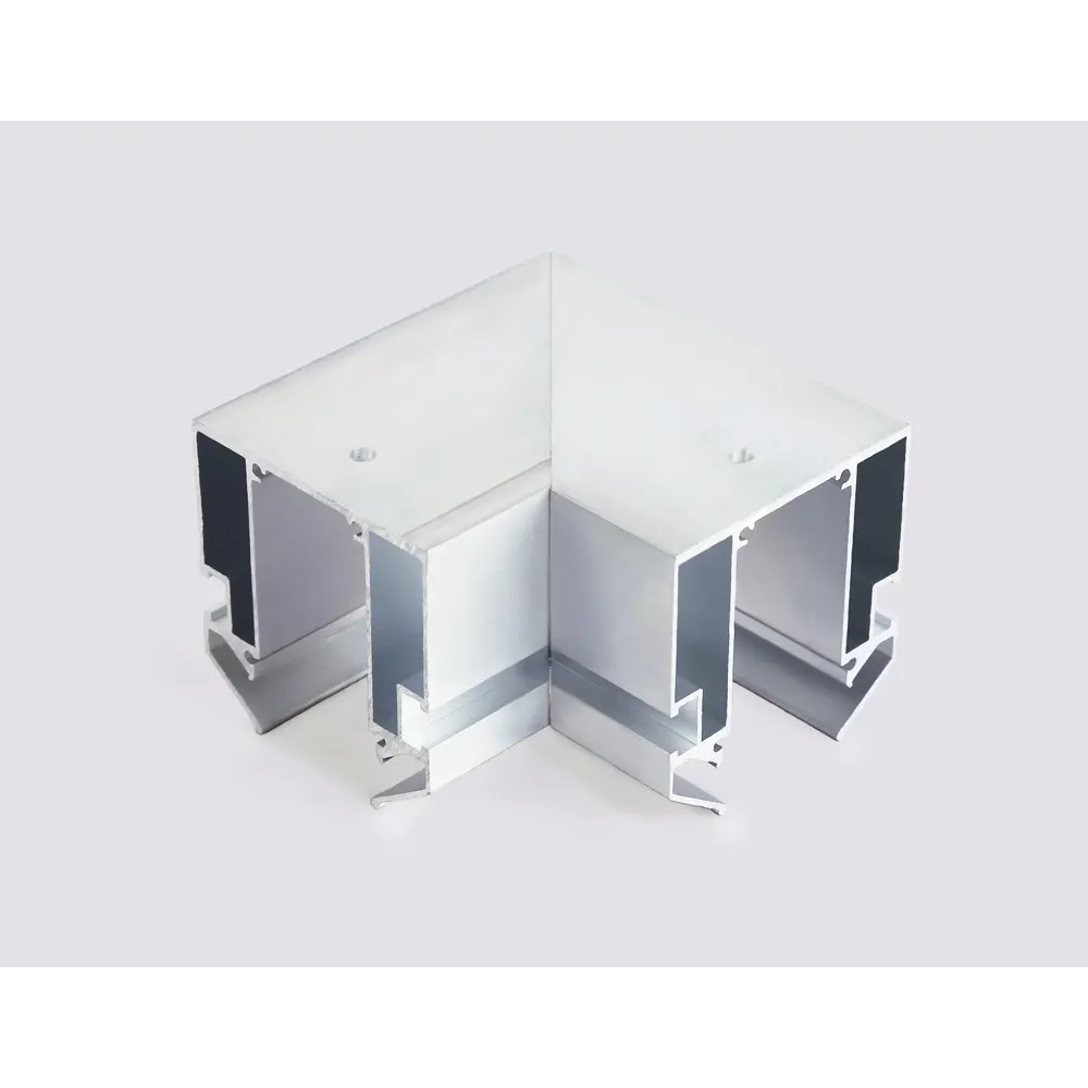 Фото 2 Коннектор Ambrella light Gl3390 угловой жесткий для соединения трековых шинопроводов магнитный однофазный цвет серый/серебристый