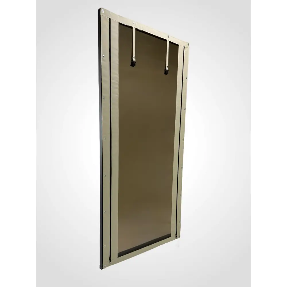 Фото Мягкая дверь на молниях 200x150см тонированное полотно цвет бежевый