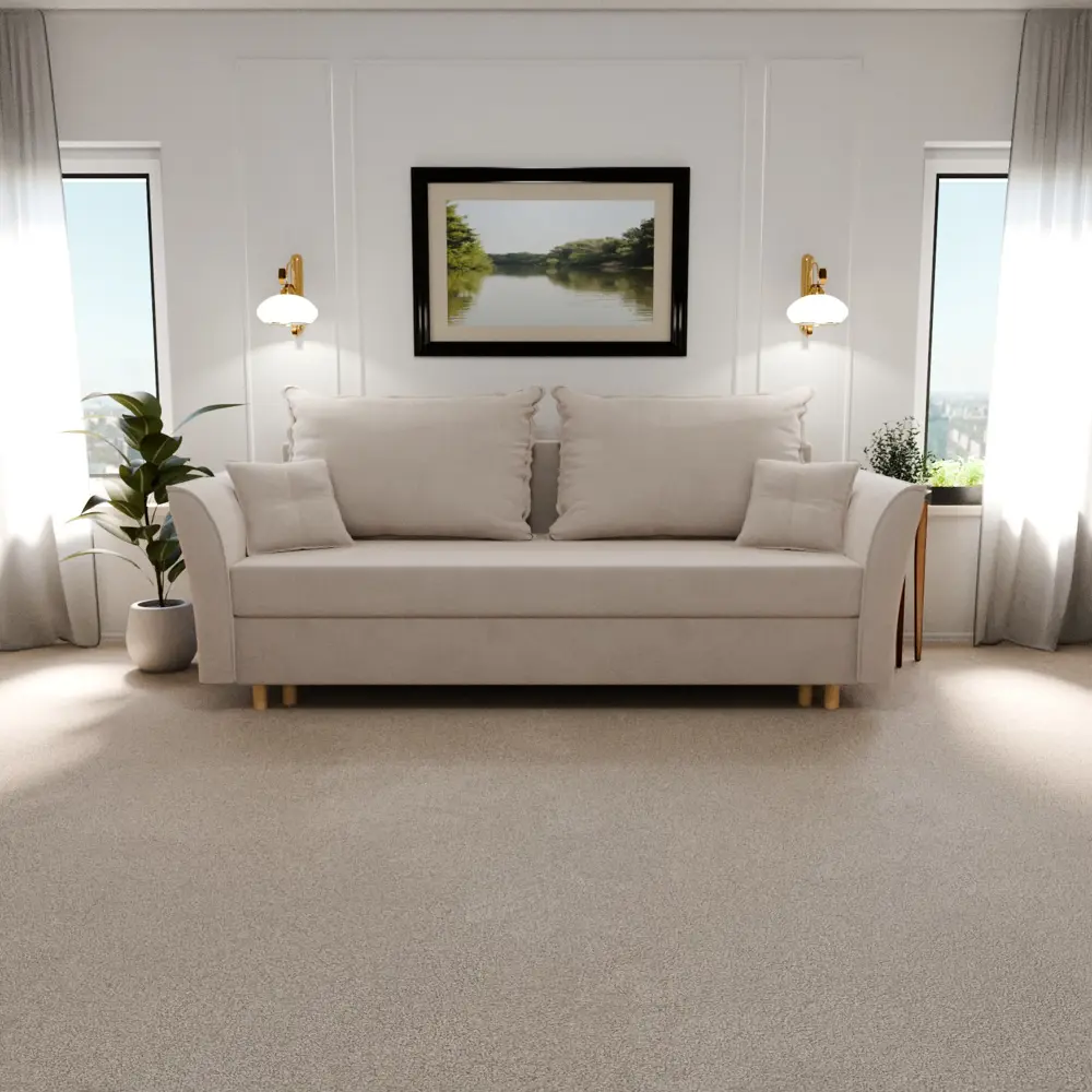 Фото 2 Раскладной диван Yorcom Наоми 1 220x80x100 см велюр цвет белый