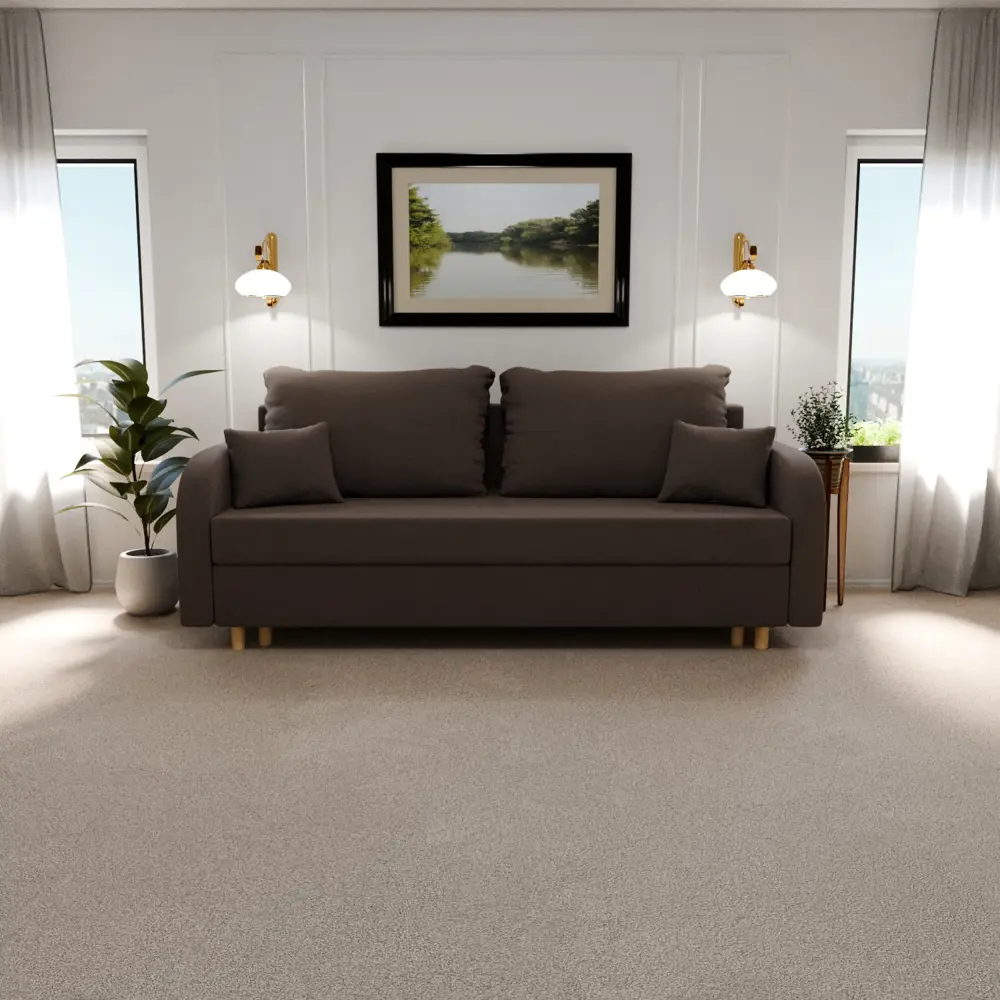 Фото 2 Раскладной диван Yorcom Оазис 23 220x80x100 см велюр цвет коричневый