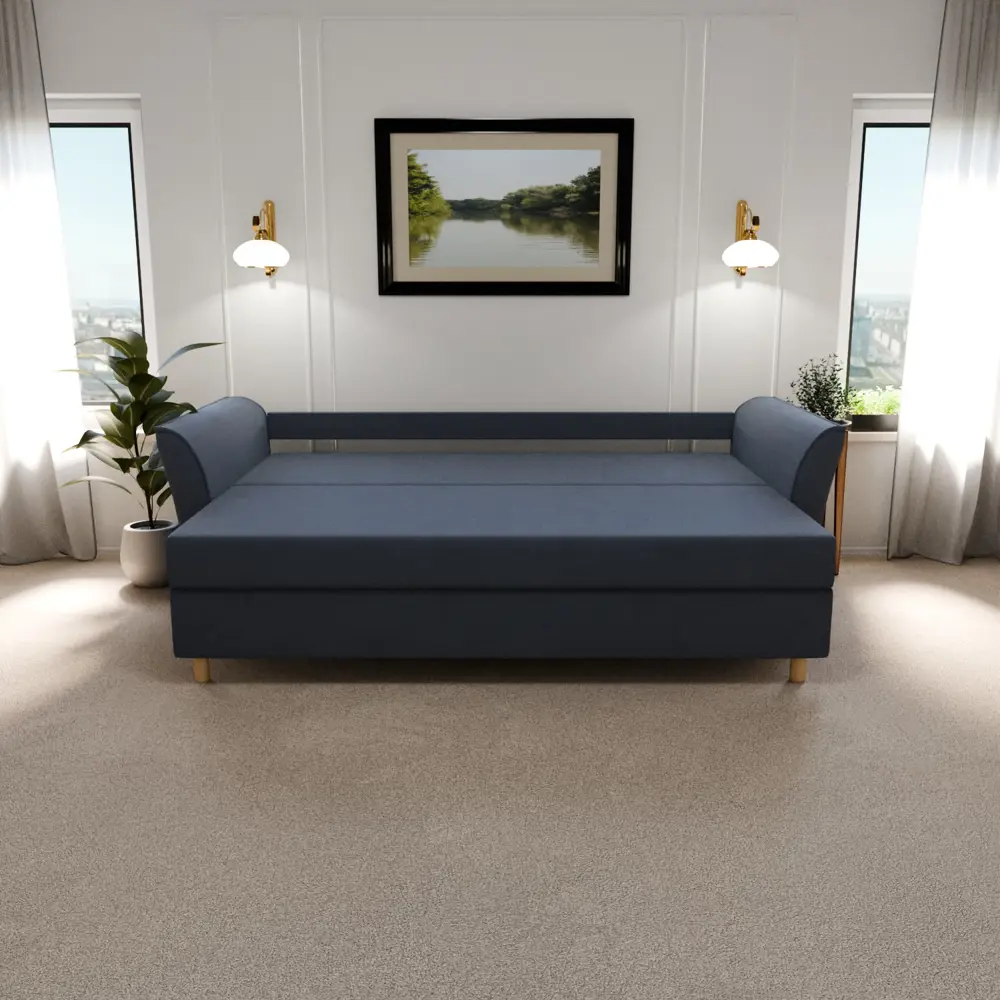 Фото 4 Раскладной диван Yorcom Мелодия 220x80x100 см велюр цвет серо-фиолетовый