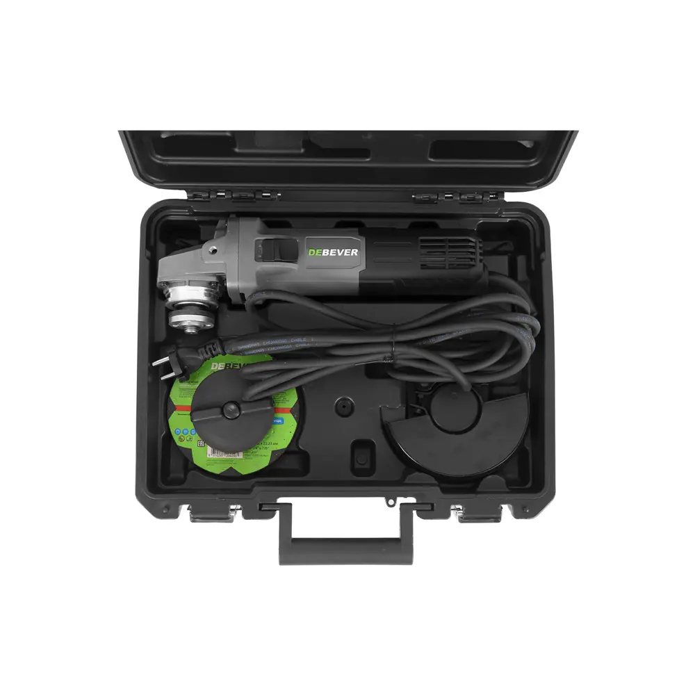 Фото 3 УШМ сетевая Debever DBE-9222B, 1400 Вт, 125 мм Фото 3 УШМ сетевая Debever DBE-9222B, 1400 Вт, 125 мм