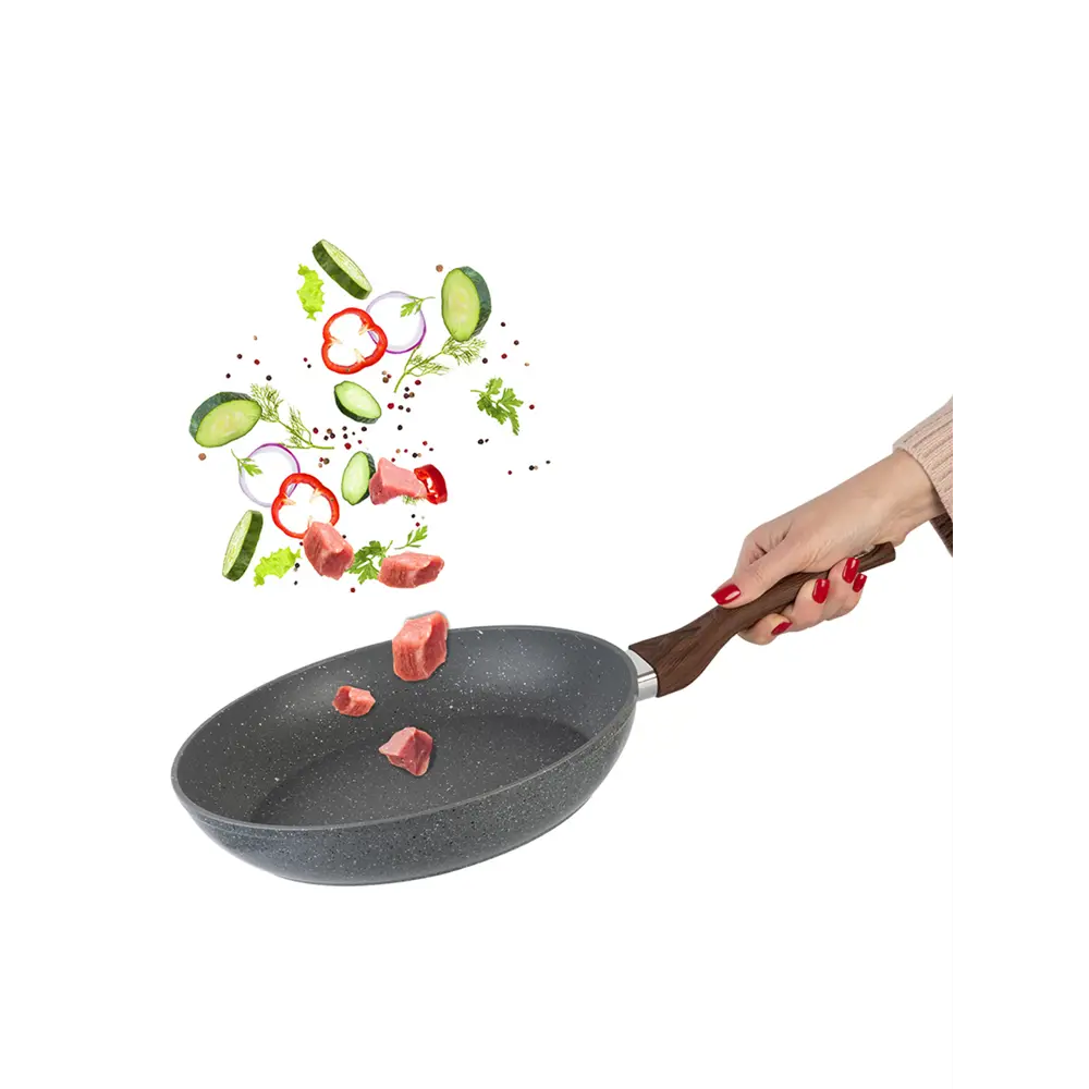 Фото 3 Сковорода Endever Stone-224 24 см алюминий нет без крышки цвет серый