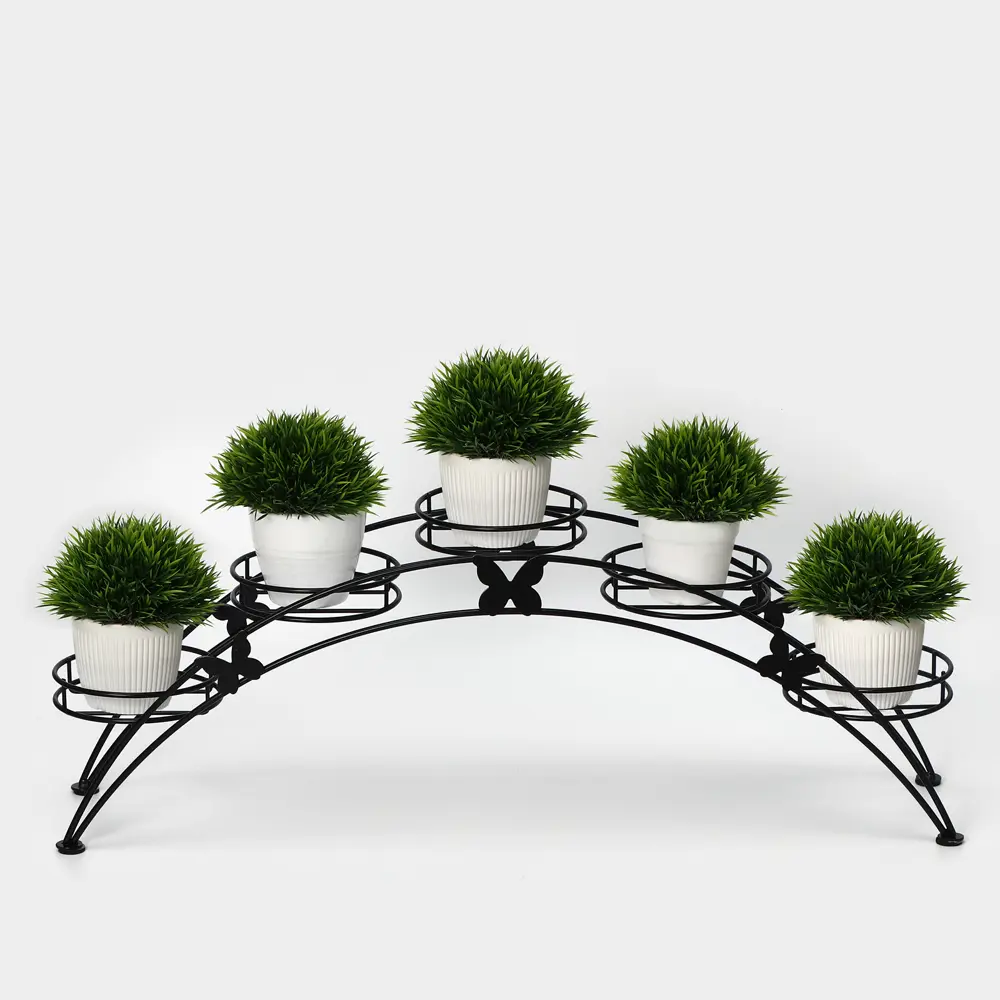 Фото Подставка для цветов ЗМИ Арка-5 10359195 12 см металл черный Фото Подставка для цветов ЗМИ Арка-5 10359195 12 см металл черный